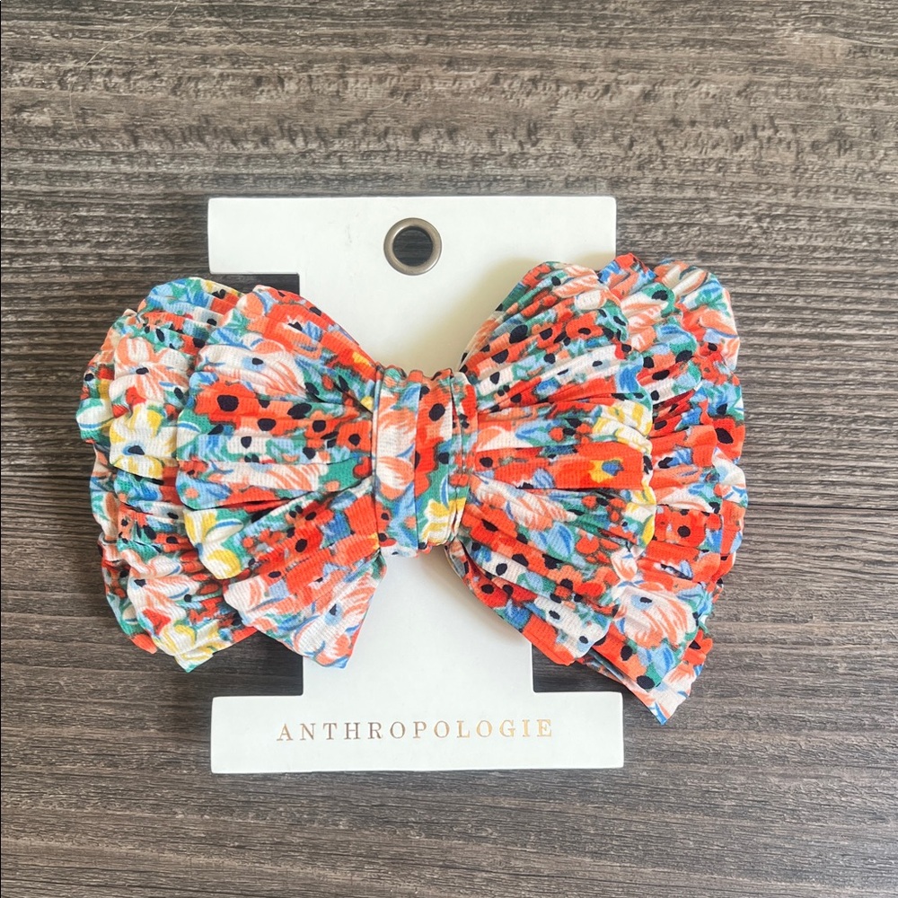Anthropologie Colorful Floral Kids Hair Bow